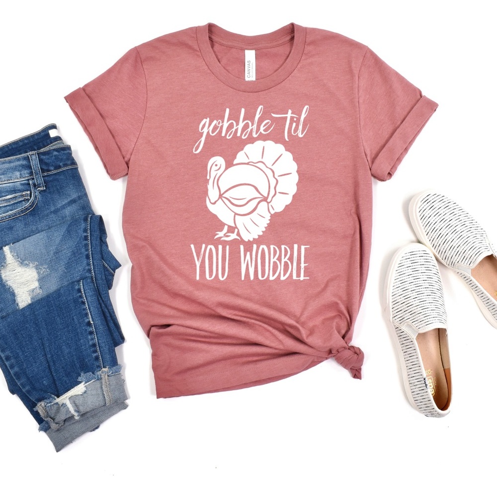 Thanksgiving Gobble - Mauve T-shirt, Graphic Tee